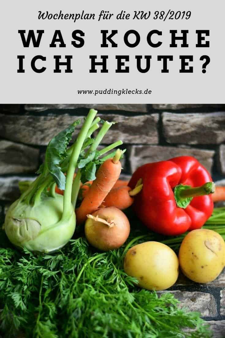 Der Wochenplan für die KW 38/2019 ist wieder ausgewogen und bunt. Mit herbstlichen Rezepten geht es durch die Woche. Sieben Tage, sieben Gerichte.